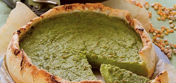 Тарт с зеленым горошком