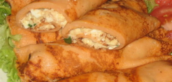 Томатные блинчики с тунцом