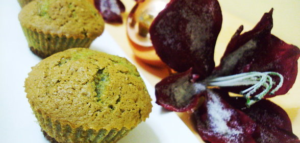 Маффины с зеленым чаем matcha