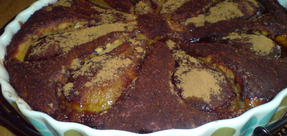 Пирог с медово-карамельными грушами