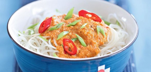 Сатэй би хун, рисовая лапша по-сингапурски