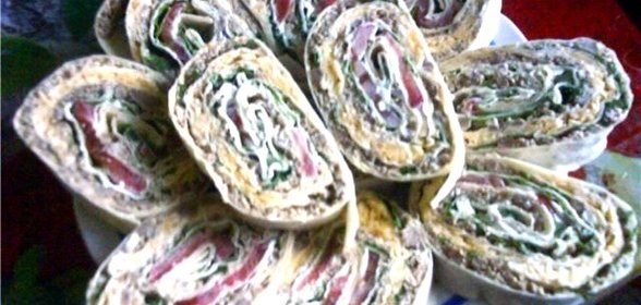 Закуска из лаваша с мясным фаршем