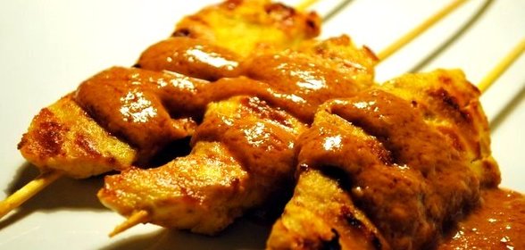 Шашлык из курицы на шпажках