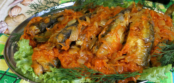 Салака под маринадом