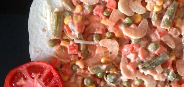 Вегетарианская кесадилья с творожным сыром