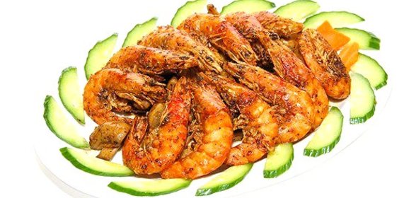 Креветки с имбирем и хересом