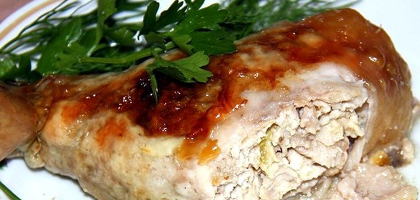 Фаршированные куриные окорочка без кости