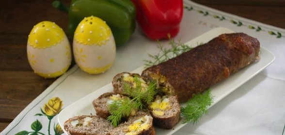 Сырно-мясной рулет