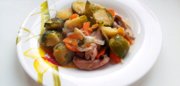 Брюссельская капуста с курицей