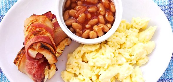 Яичница с фасолью