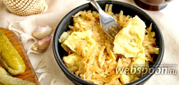 Тушёная капуста с галушками