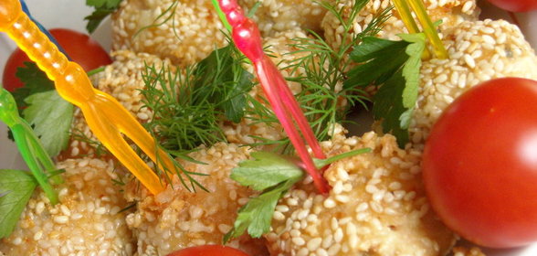 Золотые шарики с сыром