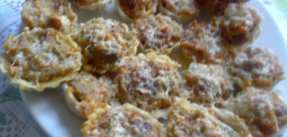 Корзинки с мясным рагу