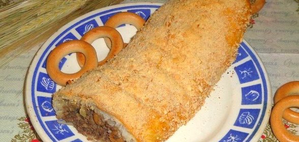 Рулет с печенью и нутом