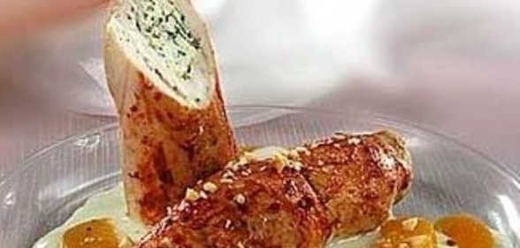 Куриные рулеты в персиковом соусе