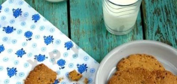 Карамельное печенье с кунжутом