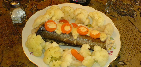 Паровая рыбка с сыром