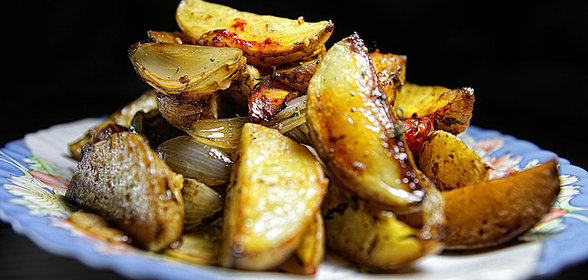 Картофель запеченный с бальзамическим уксусом