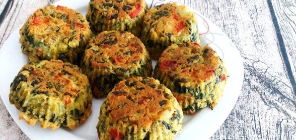 Маффины со шпинатом