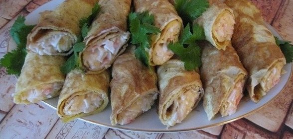 Закуска с крабовыми палочками