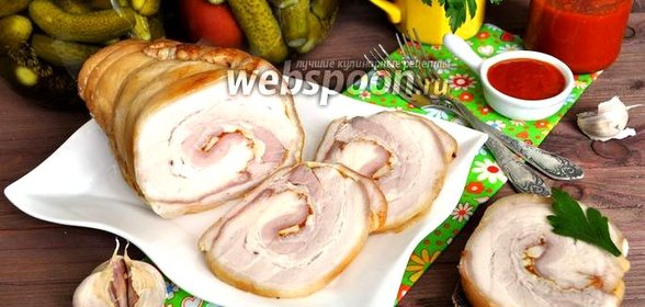 Рулет из подчеревка в мультиварке