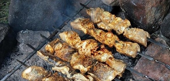 Шашлык из карпа