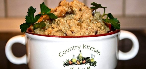 Каша с опятами