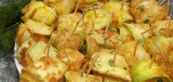 Жареные кабачки Тещин язык