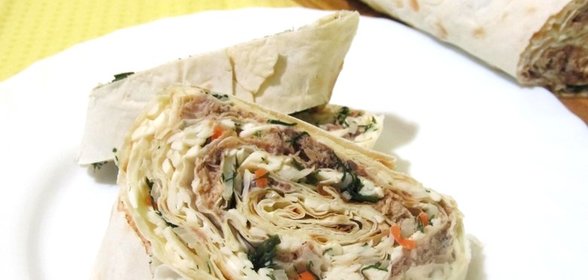 Лаваш с сардиной