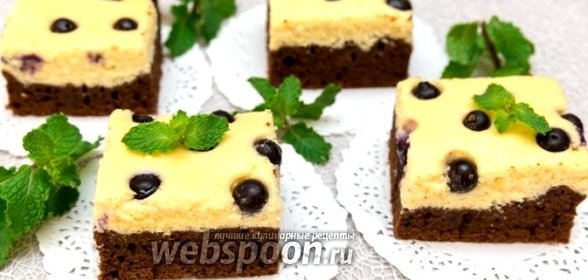 Шоколадный пирог с творожным муссом