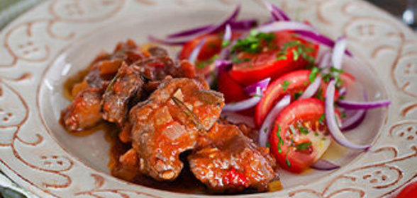 Миланское мясное рагу в мультиварке