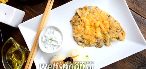 Тилапия с креветками под сырной корочкой