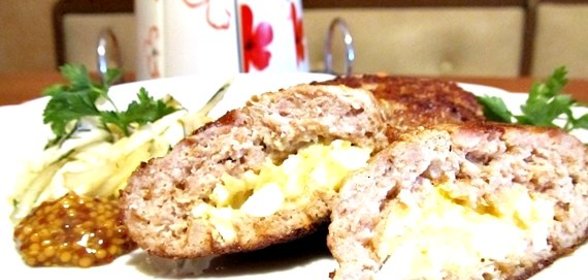 Зразы с сыром и яйцом