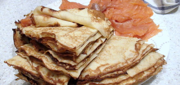 Блины, тонкие и очень вкусные