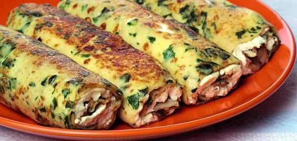 Блинчики на пиве с грибами