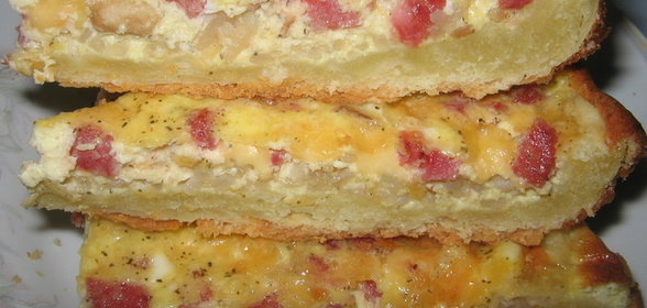 Киш с рисом и салями