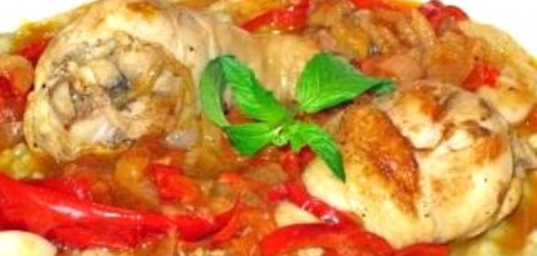 Чахохбили из курицы с баклажанами