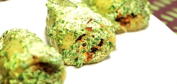 Перец, фаршированный сыром и гречкой