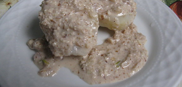 Ореховый соус к картошке в мундирах