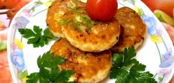 Куриные котлеты с пшеном