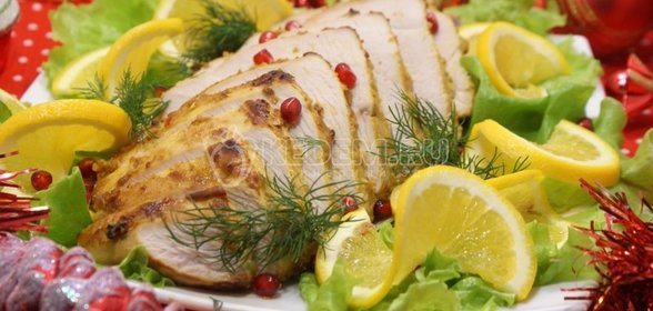 Грудка индейки маринованная в апельсинах