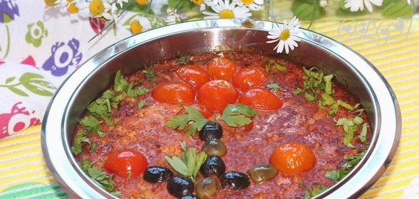 Запеканка из булгура с мясным фаршем