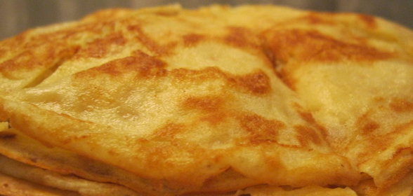 Горка из блинчиков с пшённой кашей