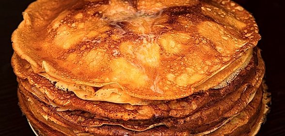 Блины на керамической сковороде