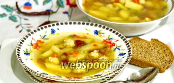 Суп картофельный с фрикадельками