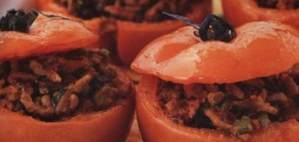 Закуска из креветок с грушами