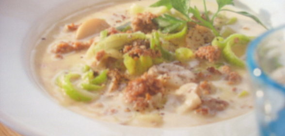 Суп с луком-порей и сыром(вариант)