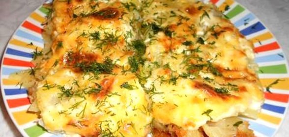 Картофельная запеканка с мясом и сыром
