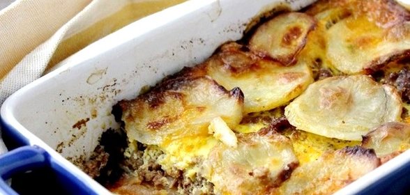 Гратен из картофеля с мясом