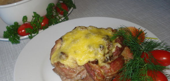 Мясные гнёздышки с начинкой